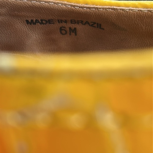 KATE SPADE Yellow Croc-Embossed Ballet Flats, Size 6M - Picture 6 of 7